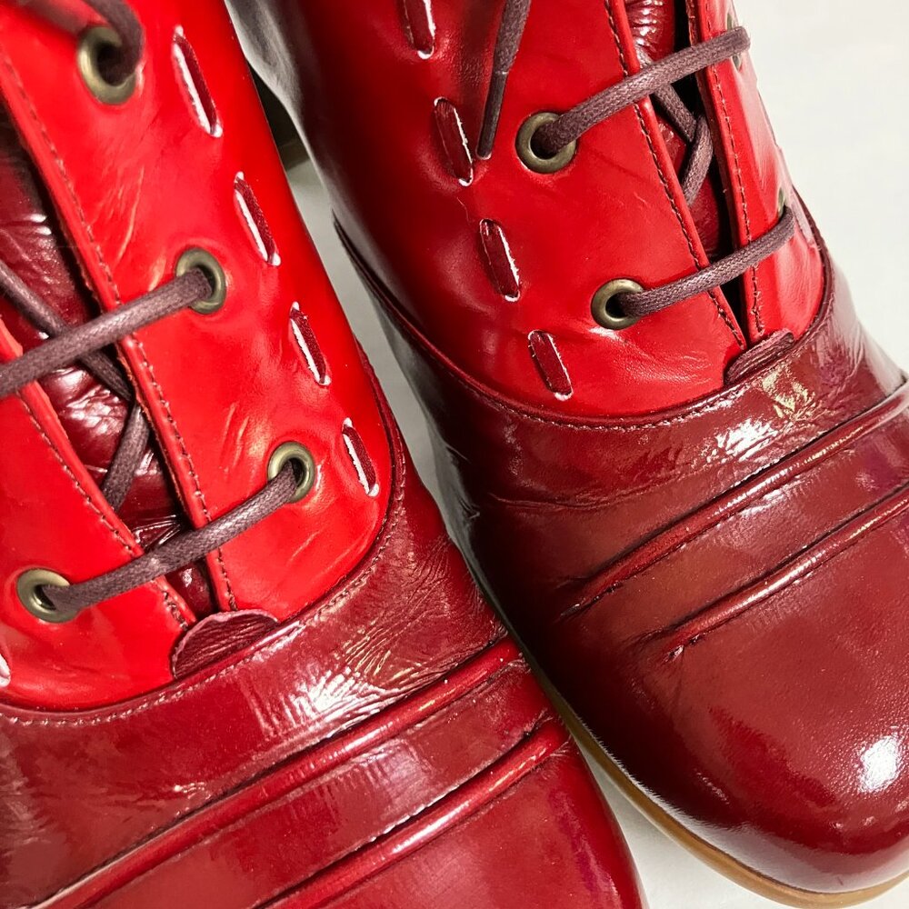 *BRAND NEW!* Fluevog 2008 Operetta BARTOLI Booties, Wine, Size 9! Super cute!!! - Picture 6 of 15